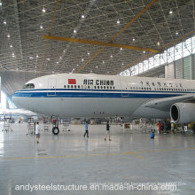 Prefab große Span Stahl Raumrahmen Dach Aircraft Hangar